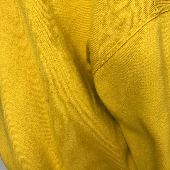 Free People Cashmere Sweater Size Small Mustard Yellow Draped Oversized Soft S - Picture 5 of 13